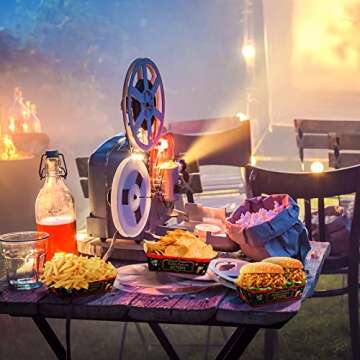 Tegeme Movie Night Snack Trays - 30 Count Party Supplies