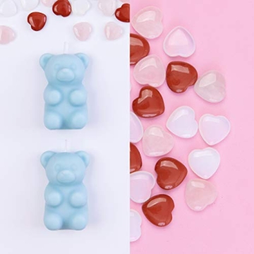 Gummy Bear Scented Candle with Hidden Crystal Heart Gift