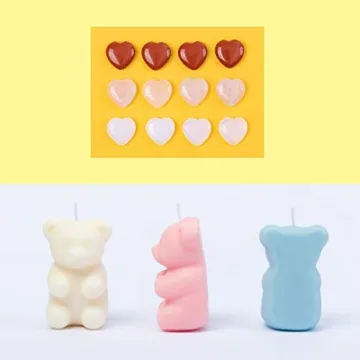 Gummy Bear Scented Candle with Hidden Crystal Heart Gift