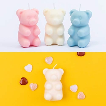 Gummy Bear Scented Candle with Hidden Crystal Heart Gift