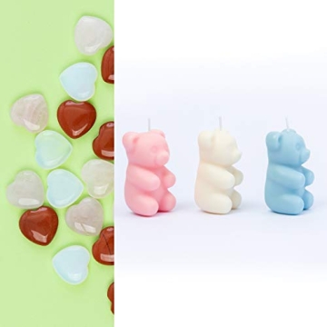 Gummy Bear Scented Candle with Hidden Crystal Heart Gift