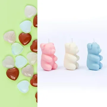 Gummy Bear Scented Candle with Hidden Crystal Heart Gift