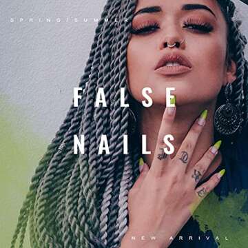 Acedre Coffin Press on Nails French Nude and Pink 24 PCS