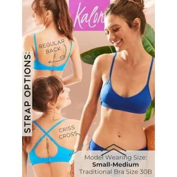 Kalon 4-Pack Comfortable Demi Padded Bralettes for Women