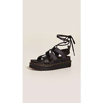 Dr. Martens Women's Nartilla Sandal, Black Hydro, 8