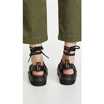 Dr. Martens Women's Nartilla Sandal, Black Hydro, 8