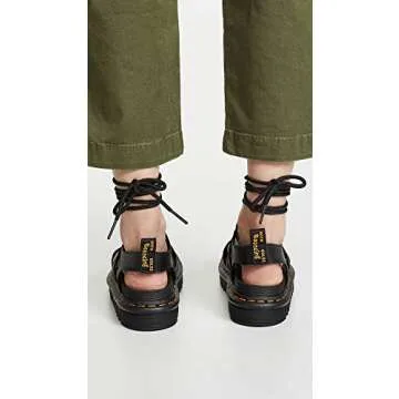 Dr. Martens Women's Nartilla Sandal, Black Hydro, 8