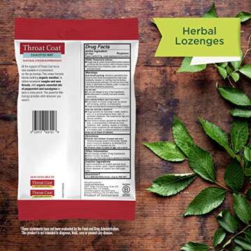 Organic Cough Drops for Sore Throat Relief - 3 Bags