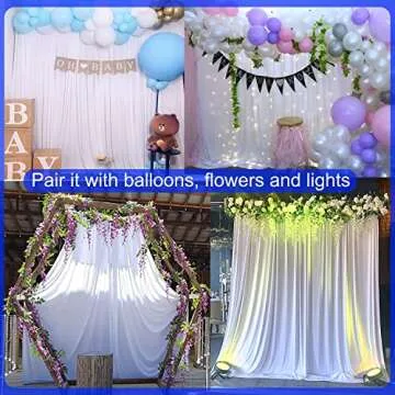 10x10 White Backdrop Curtains for Parties & Weddings