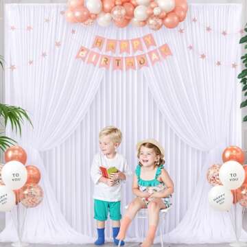 10x10 White Backdrop Curtains for Parties & Weddings