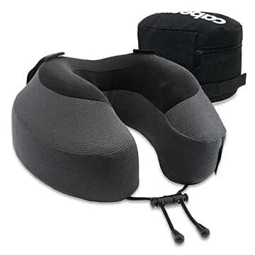 Cabeau Travel Neck Pillow and Eye Mask Set, Memory Foam Neck and Head Support Pillow for Traveling, ...