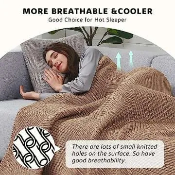 L'AGRATY Knitted Weighted Blanket - 60"x80" 15lbs Cooling Chunky Knit Heavy Blanket for Adults Braided Crochet Throw Thick Cable Yarn Knit Decorative Blanket No Beads Evenly Weighted Machine Washable