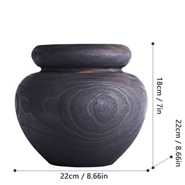 Elegant Paulownia Wooden Vase for Rustic Home Decor