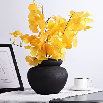 Elegant Paulownia Wooden Vase for Rustic Home Decor