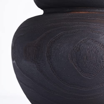 Elegant Paulownia Wooden Vase for Rustic Home Decor