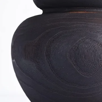 Elegant Paulownia Wooden Vase for Rustic Home Decor