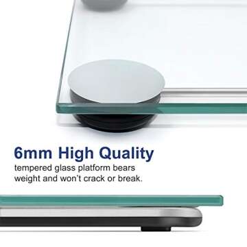 400lb / 180kg Digital Body Weight Bathroom Scale, High Precision Weighing Scale with Step-On Technol...