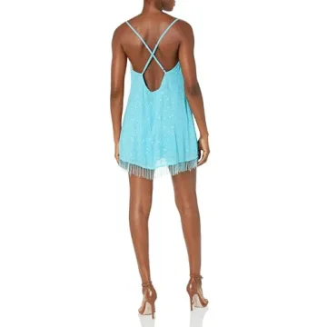 Show Me Your Mumu Suzanna Mini Dress Highlighter Blue Sequins