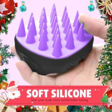 Cbiumpro 2-Pack Scalp Massager Shampoo Brush, Ultra Soft Silicone Scalp Scrubber Exfoliator Brush for Hair Growth & Dandruff Removal - 100% Fit All Hair Types