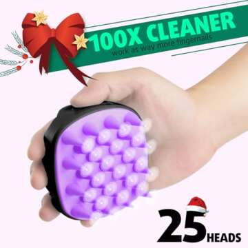 Cbiumpro 2-Pack Scalp Massager Shampoo Brush, Ultra Soft Silicone Scalp Scrubber Exfoliator Brush for Hair Growth & Dandruff Removal - 100% Fit All Hair Types