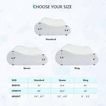 Homemate Neck Pillow Memory Foam Pillows - Ergonomic Pillow for Neck Shoulder Pain Relief Bed Pillow for Sleeping Orthopedic Cervical Pillow Support for Side Back Stomach Sleeper-Queen Size