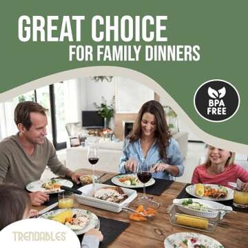 Elegant 40 Piece Disposable Plates Set for 20 Guests