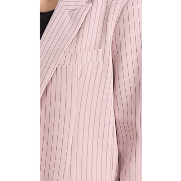 Stylish Lioness Women's NYC Blazer in Pink Pinstripe