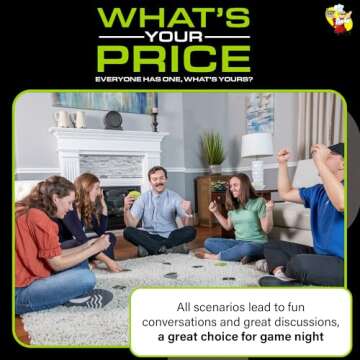 What's Your Price? The Game - Would You Rather Scenarios - 4-10 Player Card Game - Party Games - Family Games - Fun Games - Board Games for Adults & Teens