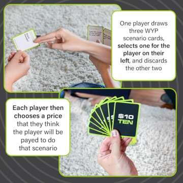 What's Your Price? The Game - Would You Rather Scenarios - 4-10 Player Card Game - Party Games - Family Games - Fun Games - Board Games for Adults & Teens