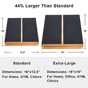 StrongTek Extra Large Wooden Slant Board, Adjustable Incline Board and Calf Stretcher, Stretch Board...