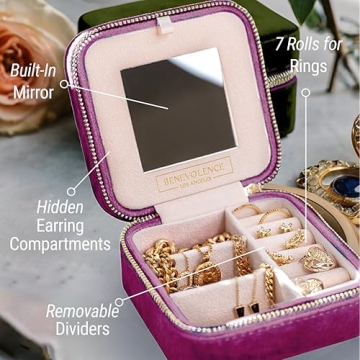 Travel Jewelry Case Organizer for Women | Velvet Box