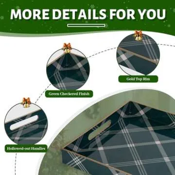 MAONAME Christmas Decorative Serving Tray with Handles