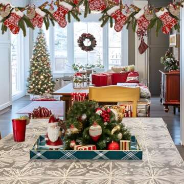 MAONAME Christmas Decorative Serving Tray with Handles