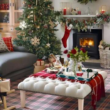 MAONAME Christmas Decorative Serving Tray with Handles