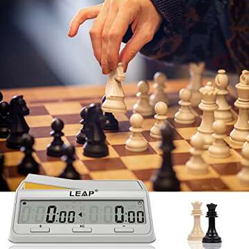 LEAP Chess Clock Advanced Digital Timer for Game & Chess