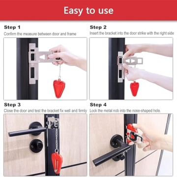 Portable Door Lock & Alarm Set for Home and Travel Safety