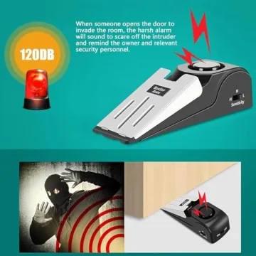 Portable Door Lock & Alarm Set for Home and Travel Safety