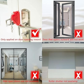Portable Door Lock & Alarm Set for Home and Travel Safety