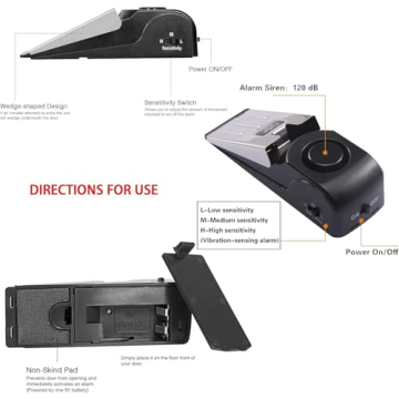 Portable Door Lock & Alarm Set for Home and Travel Safety