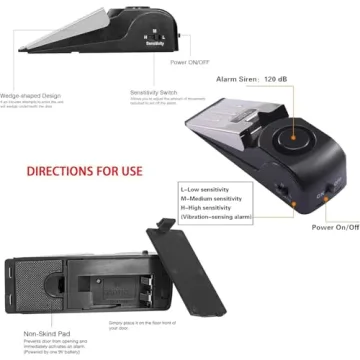 Portable Door Lock & Alarm Set for Home and Travel Safety