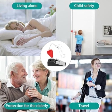 Portable Door Lock & Alarm Set for Home and Travel Safety