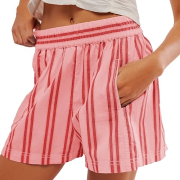 Womens Boxer Shorts Y2k Lounge Pj Shorts Low Rise Striped Pajamas Sleep Lounge Plaid Gingham Micro S...