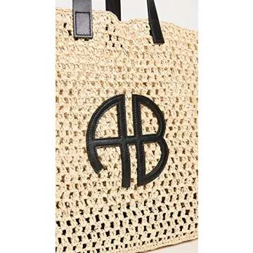 ANINE BING Women's Large Rio Tote, Sand, Tan, One Size