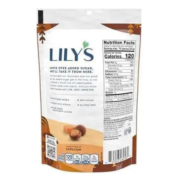 LILY'S Milk Chocolate Style No Sugar Added, Covered Caramels Bag, 3.5 oz