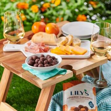 LILY'S Milk Chocolate Style No Sugar Added, Covered Caramels Bag, 3.5 oz