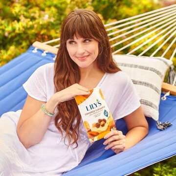 LILY'S Milk Chocolate Style No Sugar Added, Covered Caramels Bag, 3.5 oz