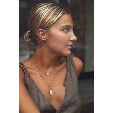 Aobei Pearl Baroque Simulated Pearl Necklace for Women