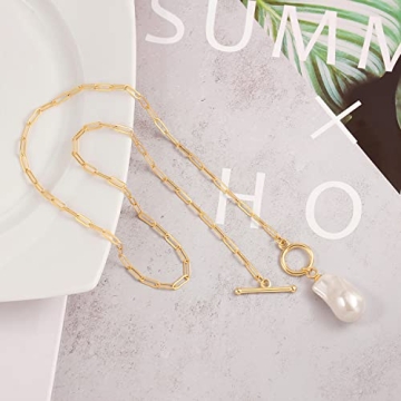 Aobei Pearl Baroque Simulated Pearl Necklace for Women