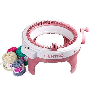 Umootek SENTRO 48 Needles Knitting Machine with Row Counter, Smart Weaving Loom Round Spinning Croch...