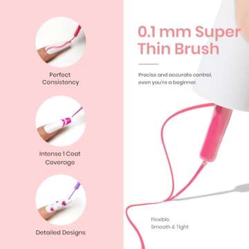 Beetles 12 Colors Gel Nail Art Liner Set for Vibrant Designs